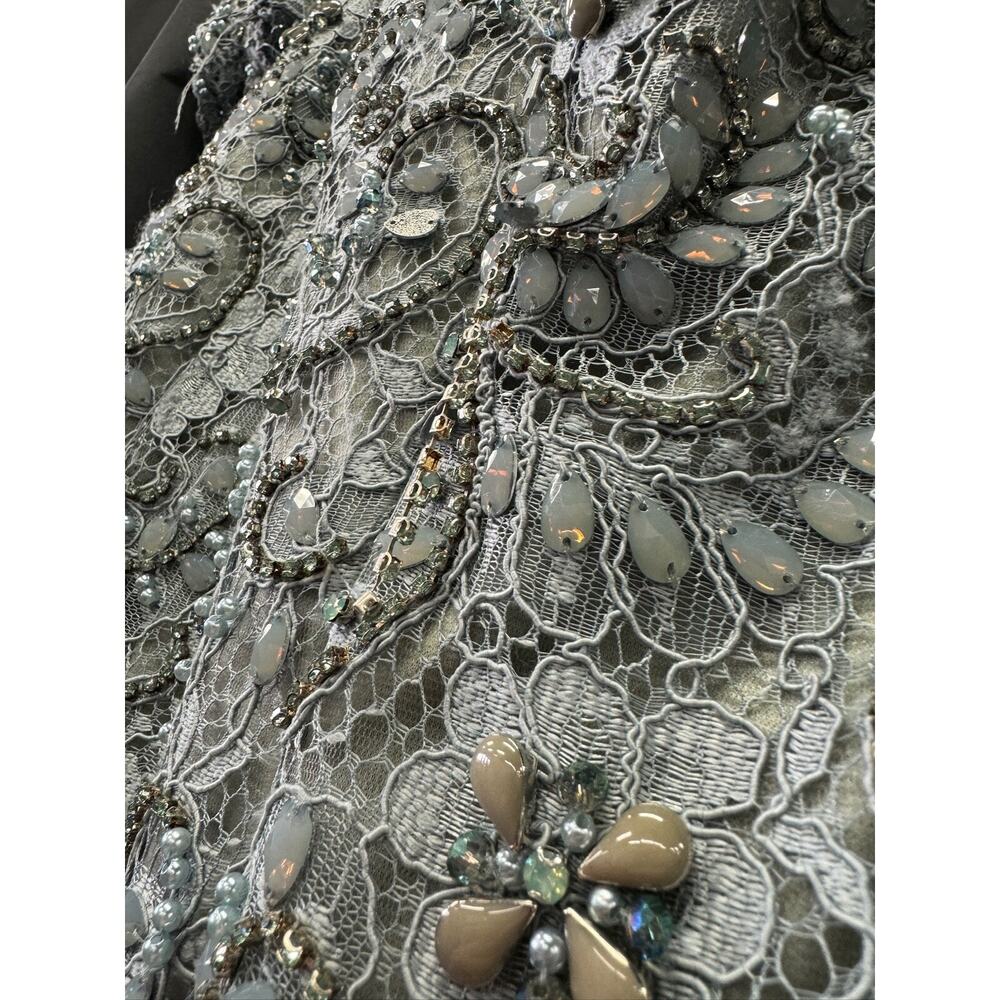 Ivonne D Exclusively for Mon Cheri 118D06 Dress Sz. 16W SAMPLE Sea Foam - Picture 8 of 8